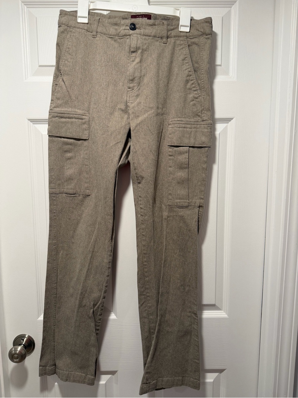 ALESBURY Men’s  Heather Cargo Essential Wash Straight Fit Trouser 32x32